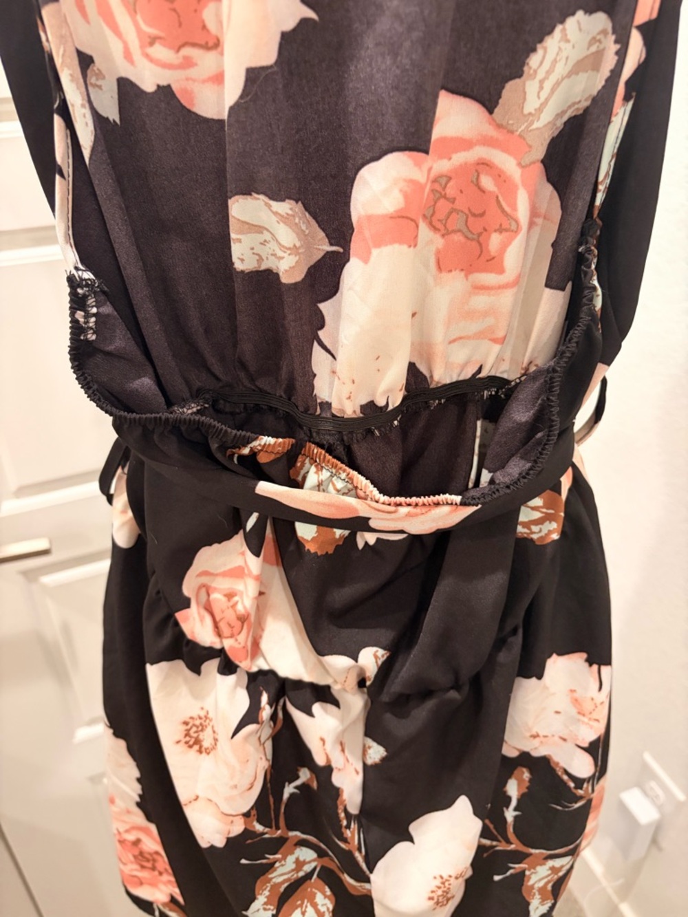 High Neck Floral Romper - Picture 6 of 6